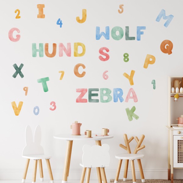 GRAZDesign Wall Tattoo Letters Alphabet for Children's Room, Nursery or