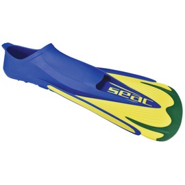 SEAC Unisex's Vela OH, Snorkeling and Pool Swimming Short Fins with Adjustable Strap,green,2/3 UK