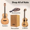 Kala KA-15 Series Black Satin Mahogany Ukulele with Rosewood Fingerboard,