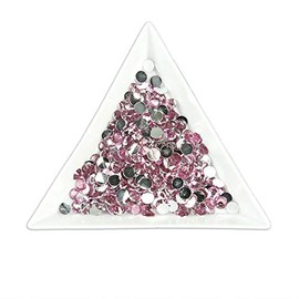 500pcs 5mm Flat Back Resin Rhinestones Bling Crystal Diamantes for Nail Art & Craft (5mm, Fuchsia)
