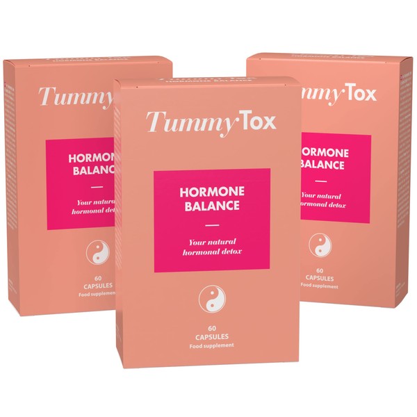 Tummy Tox Hormone Balance – Plant-Based Hormonal Balance with Chlorella, Chinese Angelica and Bladderwrack with Iodine – 3 Month Supply