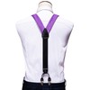 Barry.Wang Suspenders and Bow Tie Set for Men Solid Paisley