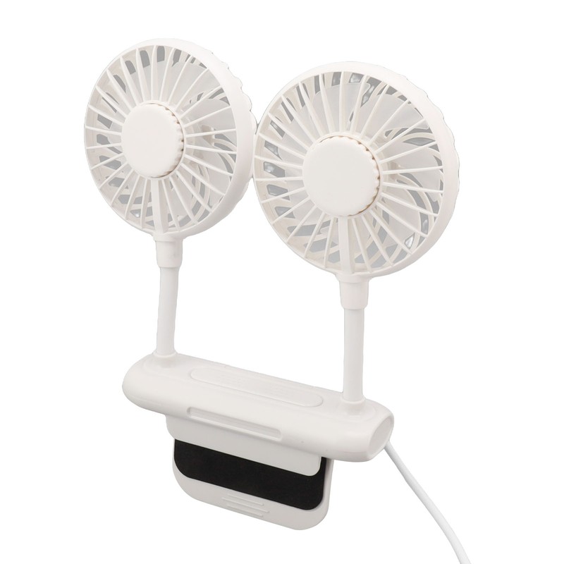White Desktop Screen Fan with Adjusting Clip 3 Gear 360°