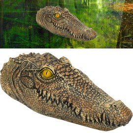 Floating Alligator Head Decoy for Pool Pond, Outdoor Fake Crocodile Gator Head Decorations, 13.4 x 5.3 x 3.9 Inches
