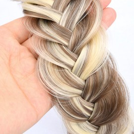 Gledola Braided Headband With Teeth Braids Hairband With Tooth Synthetic Hair Band Plaited Hairband For Women (Light Highlighted)