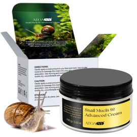Advanced Snail Mucin 92% Power Repairing Essence, 3.52 oz/100g Snail 92 All in one Face Serum Cream With Snail Secretion Filtrate, Improve Dull Skin | Anti-Aging | Deep & Intense Hydration