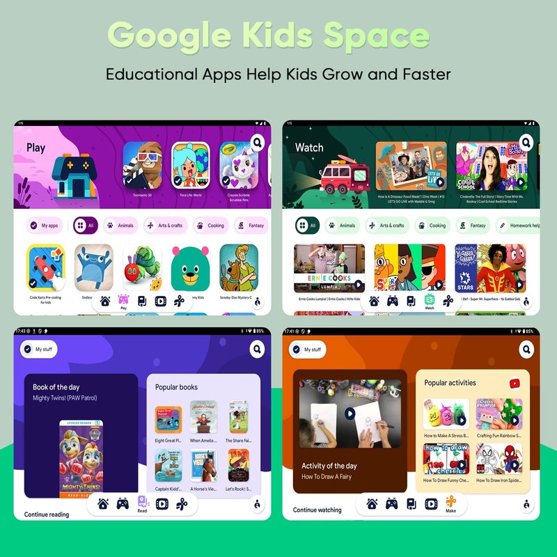 aiprotablet Kids Tablet, Android 16 Tablet for Kids 10 inch