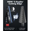 EZARC Step Drill Bit for Metal, M35 Cobalt Step Drill