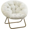 Elevon Saucer Chair Faux Fur with Soft and Thick Padded