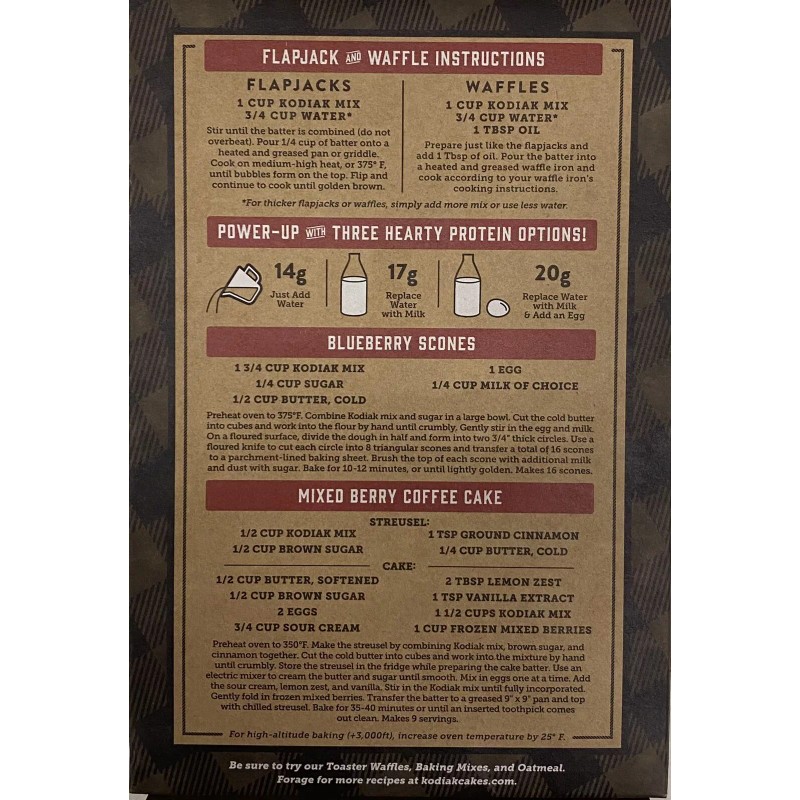 Kodiak Cakes 4x Kodiak Protein Power Cakes BLUEBERRY Flapjack &