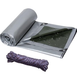 13x20 Tarp Waterproof Heavy Duty Emergency Rain Snow Outdoor Cover Reinforced Edges Large tarp for Camping Patio Pool,Boat, Roof, UV Resistant Use Green