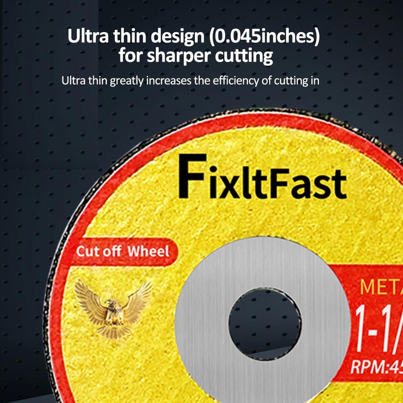 FIXLTFAST 1-1/2 Cut Off Wheels,1.5" x 1/8" Fiberglass Reinforced Metal