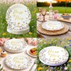 50PCS Miss to Mrs Plates 7" Wildflower Bridal Shower Disposable