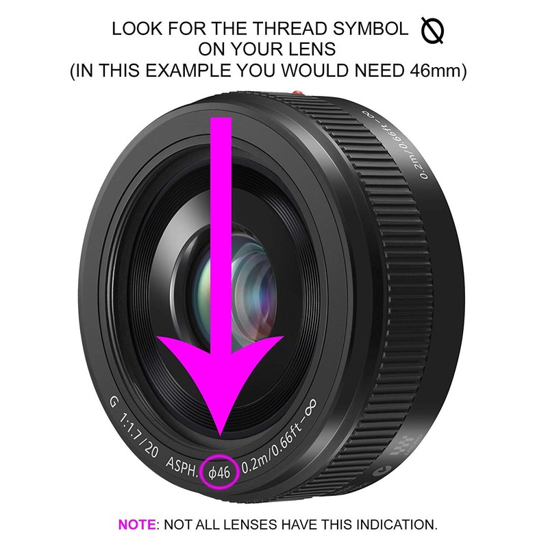 Lens Cap Center Pinch (58mm) + Lens Cap Holder Compatible