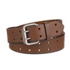Dickies Men's Double Prong Fully Adjustable Leather Belt, Tan, 32