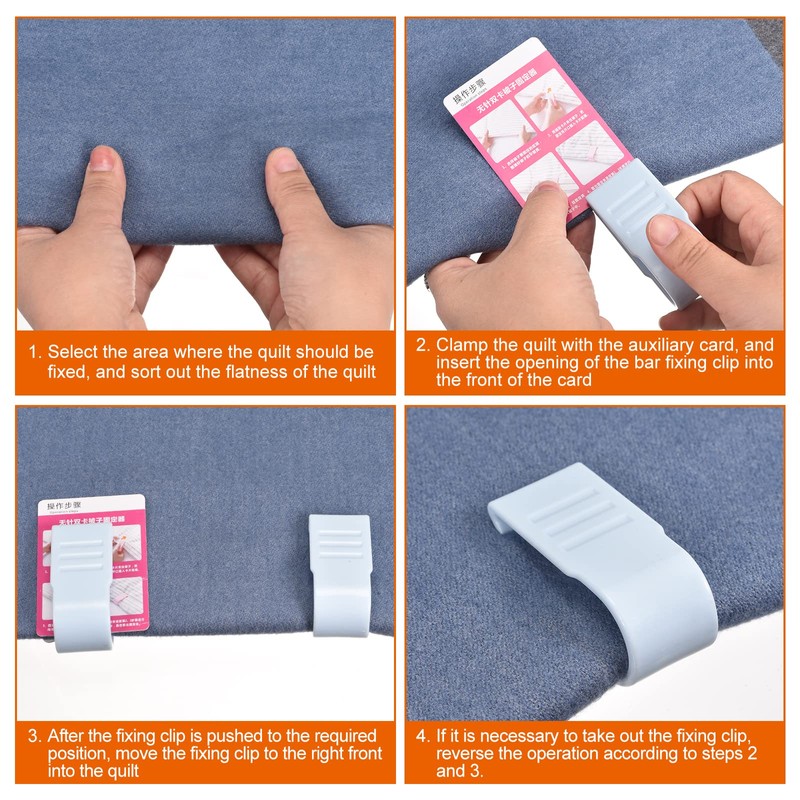 PATIKIL Duvet Cover Clips, 6 Pieces, No Pins, Plastic Duvet