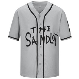Aolapo 90s Outfit for Men,Sandlot 30 Jersey Rodriguez 30 Squints 5 Yeah-Yeah 11 Short Sleeve Baseball Jerseys for Men Women (L, 11 Gray)