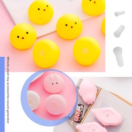 Create idea 150pcs 3 Sizes White Pet Toy Balls Replacement Squeakers Whistle Funny Durable Plastic BB Toy Accessories Squeaker Pet Toy for Baby