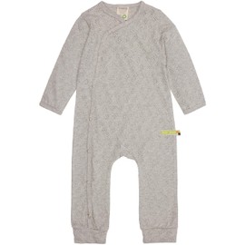 loud + proud Unisex Baby Jacquard Knit, GOTS Certified Jumpsuit, silver