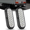 Nilight 6Inch Oval Tail Light 2PCS White 24LED Back Up