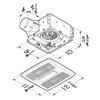Broan-Nutone AE80BL InVent Series Single-Speed Fan with LED Light, Ceiling