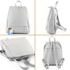 modamoda de T138 Ital Women’s Leather Backpack - Grey-beige, size: