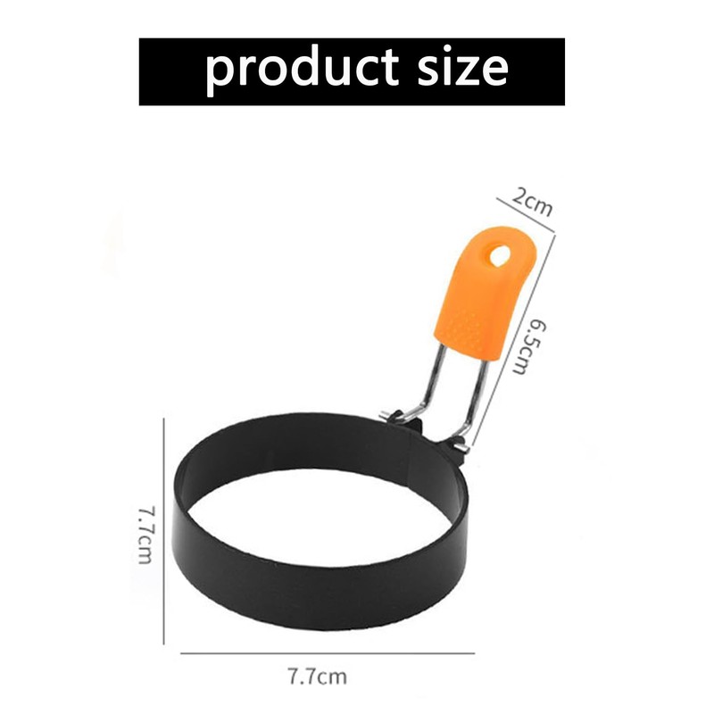 3 Pcs Egg Rings, Round Egg Circle Mold, Non-Stick Fried