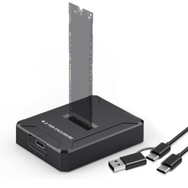 M.2 SATA NVMe to USB Adapter/SSD Reader, 10Gbps SSD Enclosure for M.2 PCIe NVMe and NGFF SATA SSDs Docking Station