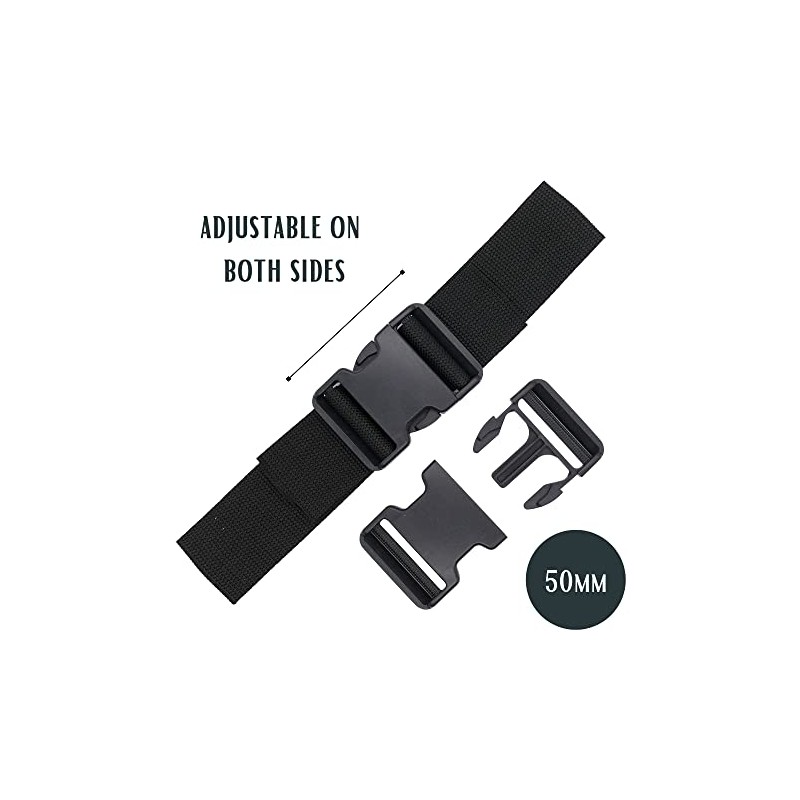 Plastic Side Release Buckle Clip for Luggage, Rucksack/Back Pack, Webbing