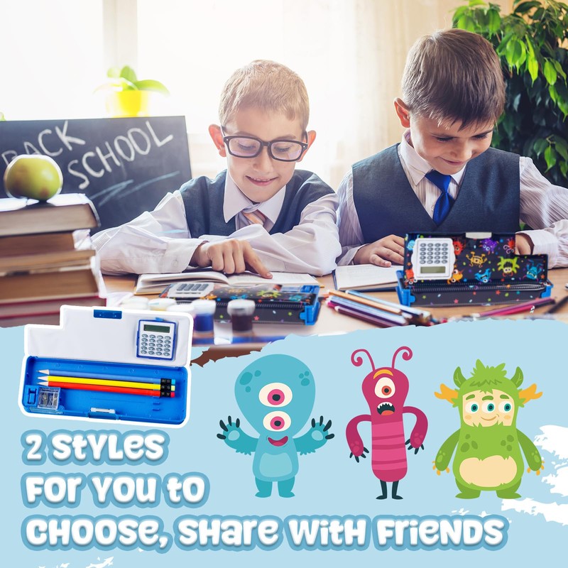 Henoyso Multifunctional Pencil Box for Boys Microorganism Pencil Case with