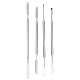 INOOMP 4 piezas Palitos Mezcladores de Maquillaje de Acero Inoxidable Espátulas Cosméticas de Colores Surtidos para Mezcla de Base Rubor y Sombra Herramientas para Maquillaje y Manicura