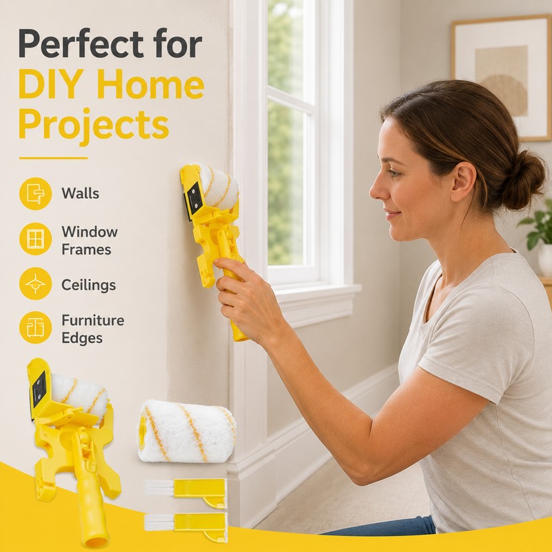 Paint Edger Roller for Wall Decorating – Adjustable Corner Guard