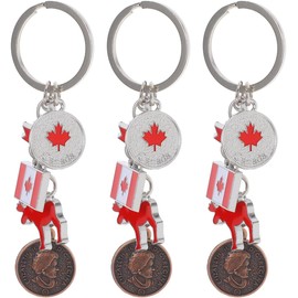 3 Llaveros Bandera Canadiense Creativos Y Decorativos Aros Para Llaveros Regalo Ideal Para Familiares Y Colegas Accesorios Para Llaves Y Mochilas