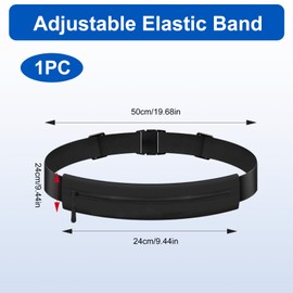 Aphohome Slim Breathable Phone Storage Running Belt : Waist Fanny Pack for Men Women, Adjustable 21.7-51.2in Waistband, Water-Resistant & Reflective Strips for Running Jogging Marathon Workout