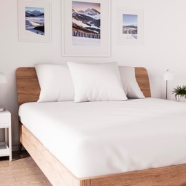 Soleil d'Ocre Jersey Fitted Sheet, Cotton, White, 140 x 190 cm