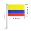 Paquete de 25 banderas pequeñas de mano con bandera colombiana