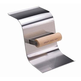 Kraft Tool CF650 Curb and Gutter Tool 1-1/2-Inch Radius with Wood Handle