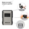 IDEALUX Key Box, Metal Grey Keylock Box Wall Mounted, Portable