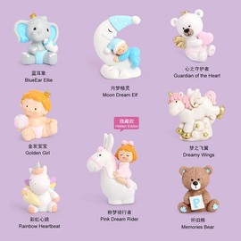 Volnau Animal Figurines Toys 8PCS Fairy Castle Mystery Box Figures Collectibles for Toddlers Decoration Gift Anime Blind Suprise Box (TS001)