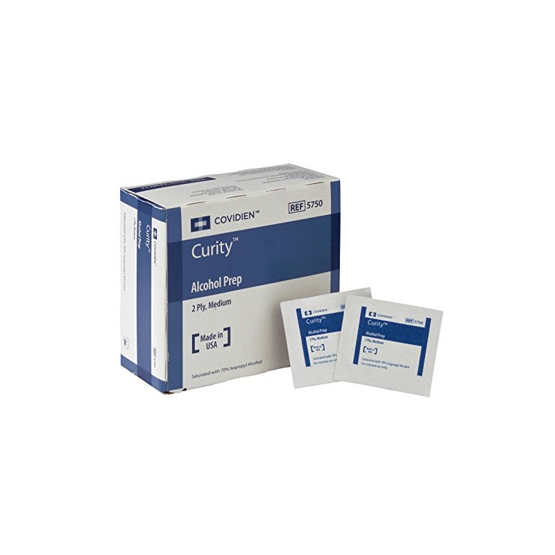 COVIDIEN 5750 Curity Alcohol Prep, Sterile, Medium, 2-ply (Pack of