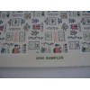 MINI Graphics DOLLHOUSE WALLPAPER- MINI SAMPLER- BLUE- 104D2