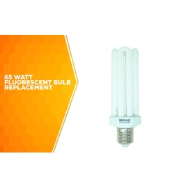Designers Edge L765 65-Watt Fluorescent Bulb Replacement, Equivalent to 300 Watt Incandescent, Style 4U, Mogul Base