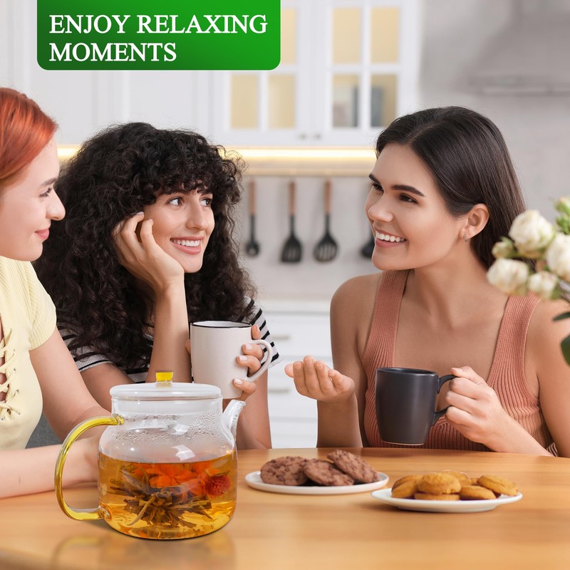 Blooming Flower Tea Gift Set,12 Unique Herbal Flowering Green Tea