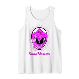 Power Rangers Pink Ranger Icon Fill Helmet Silhouette Tank Top