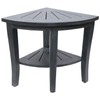 Redmon Genuine Teak Corner Bench, Weathered Grey
