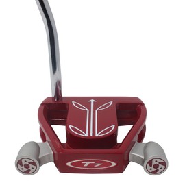 T7 Twin Engine Red Mallet Golf Putter Right Handed with Alignment Line Up Hand Tool 34 Inches Men's Standard Length Perfect for Lining up Your Putts