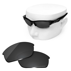OOWLIT Replacement Sunglass Lenses for Oakley Flak Jacket OO9008 Black Elite Polarized