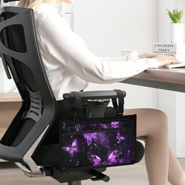 YUVAMAGIMO Butterfly Wheelchair Accessories Practica Office Chair Side Bag Multi Compartment Large Capacity Design Wheelchair Phone Holder Suitable for Mobility Chairs Gifts for Friends