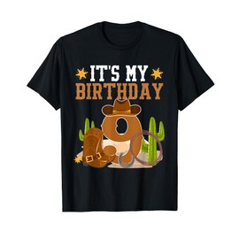 9 Year Old Boy It's My 9th Birthday Cowboy Western Theme T-Shirt