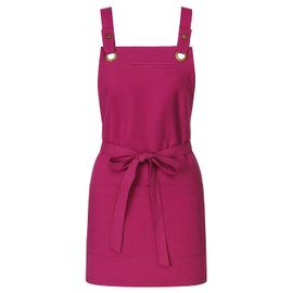 Tracy Professional Apron – Bleach Proof, Water Resistant, Cross-Back Smock with Pockets for Stylists & Estheticians- Fuchsia